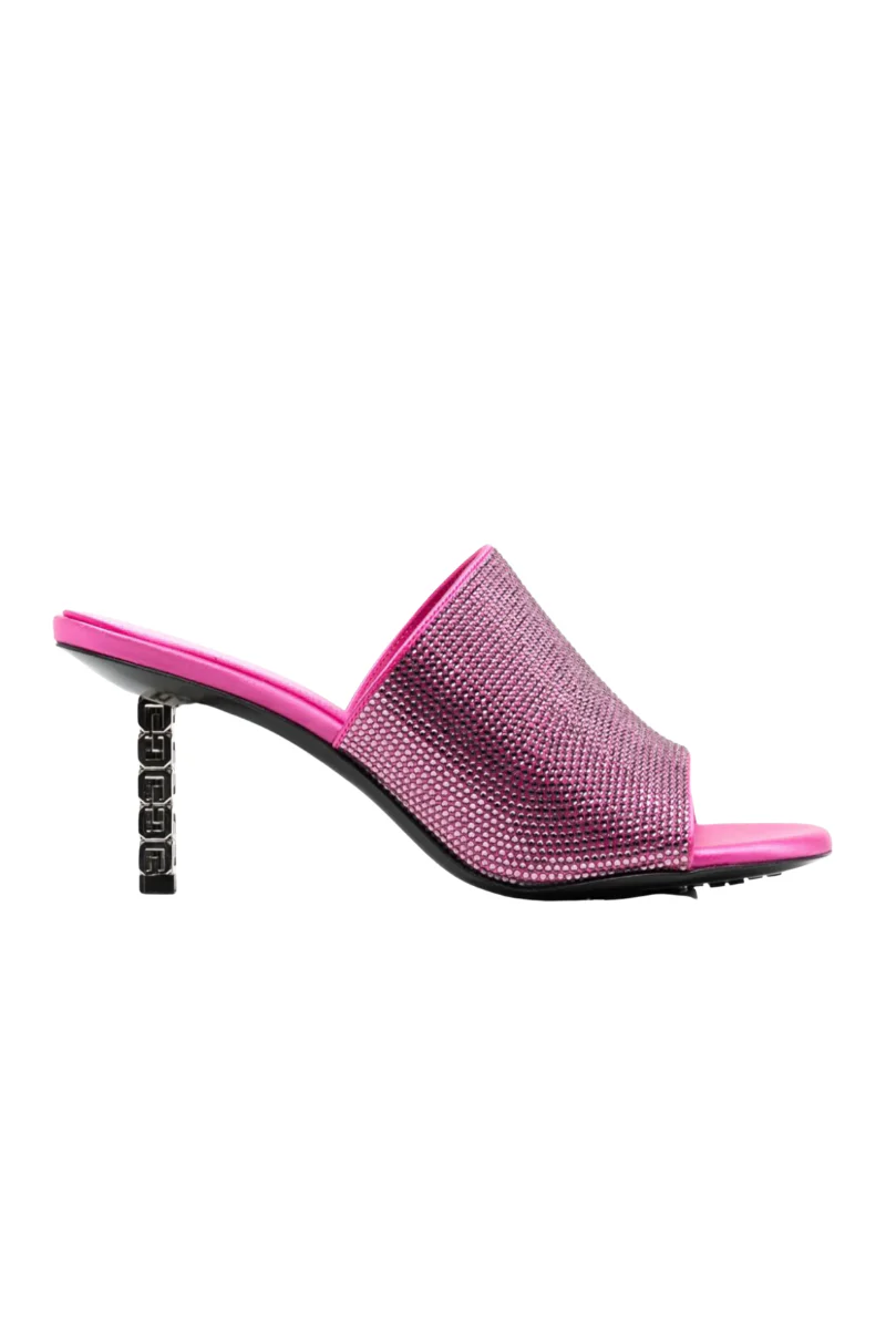 Givenchy G Cube Mules Slim Heel 70Mm_Neon Pink - Image 2