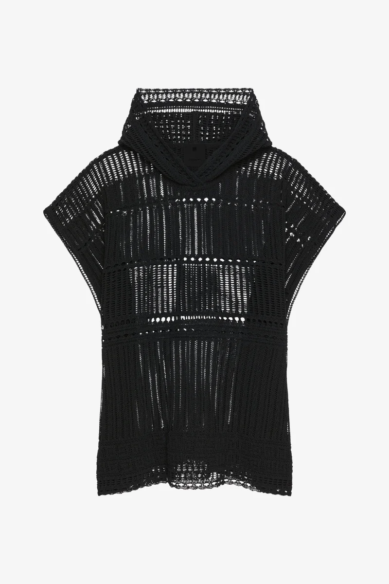 Givenchy Hooded Poncho-Black
