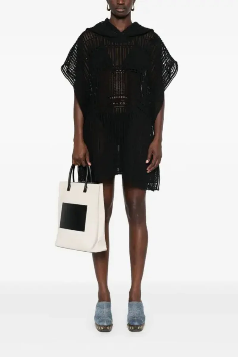 Givenchy Hooded Poncho-Black - Image 2