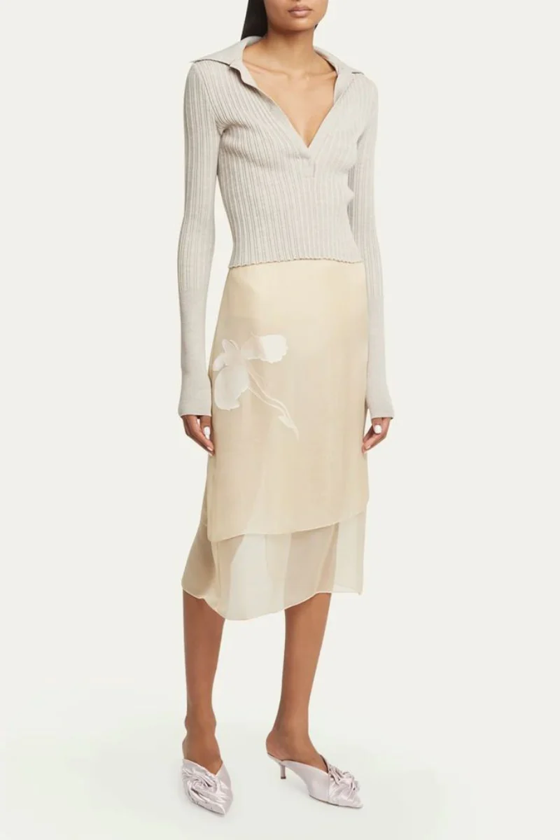 Givenchy Iris Skirt_Ecru