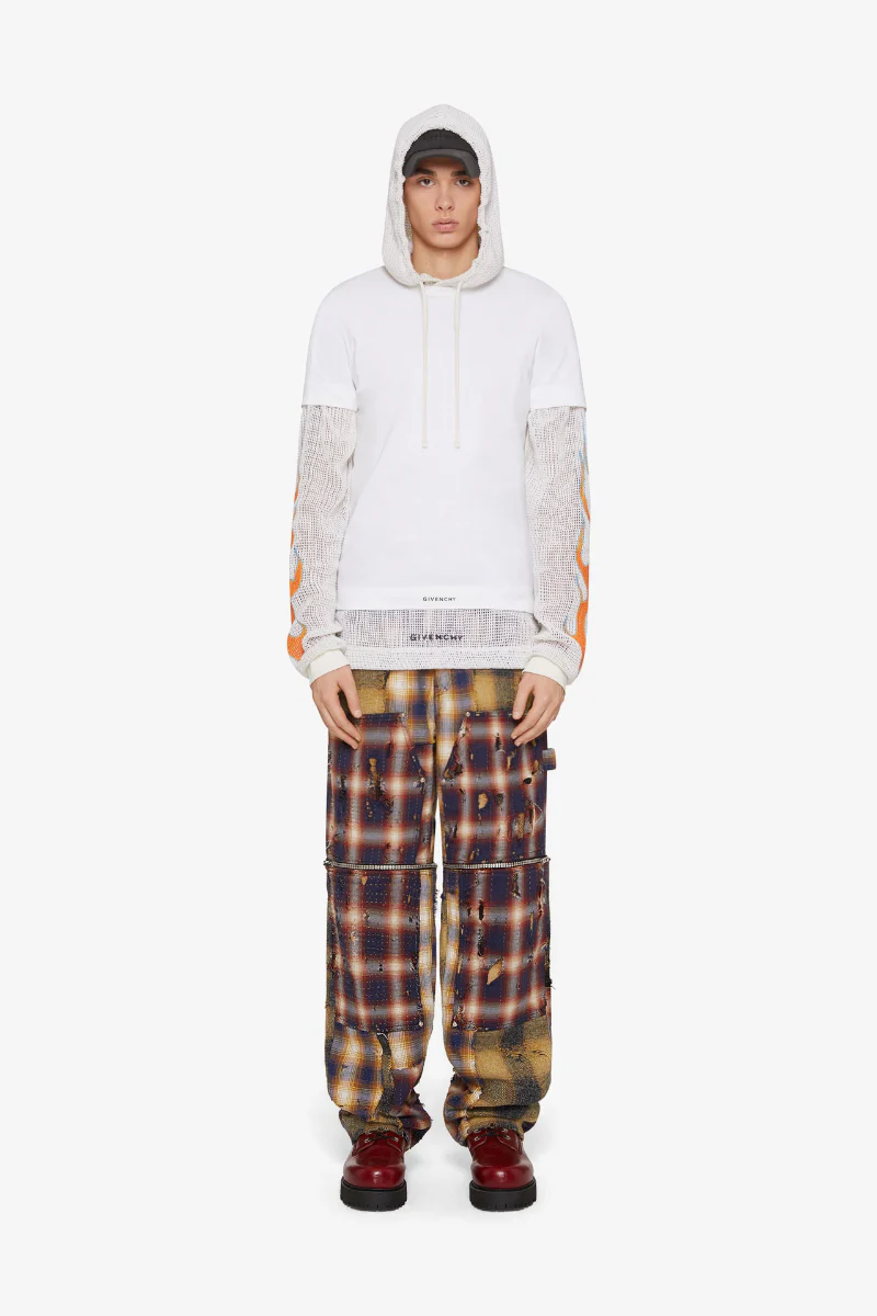 Givenchy Jersey & Mesh Hoodie All-In-One Look8/18_White - Image 2