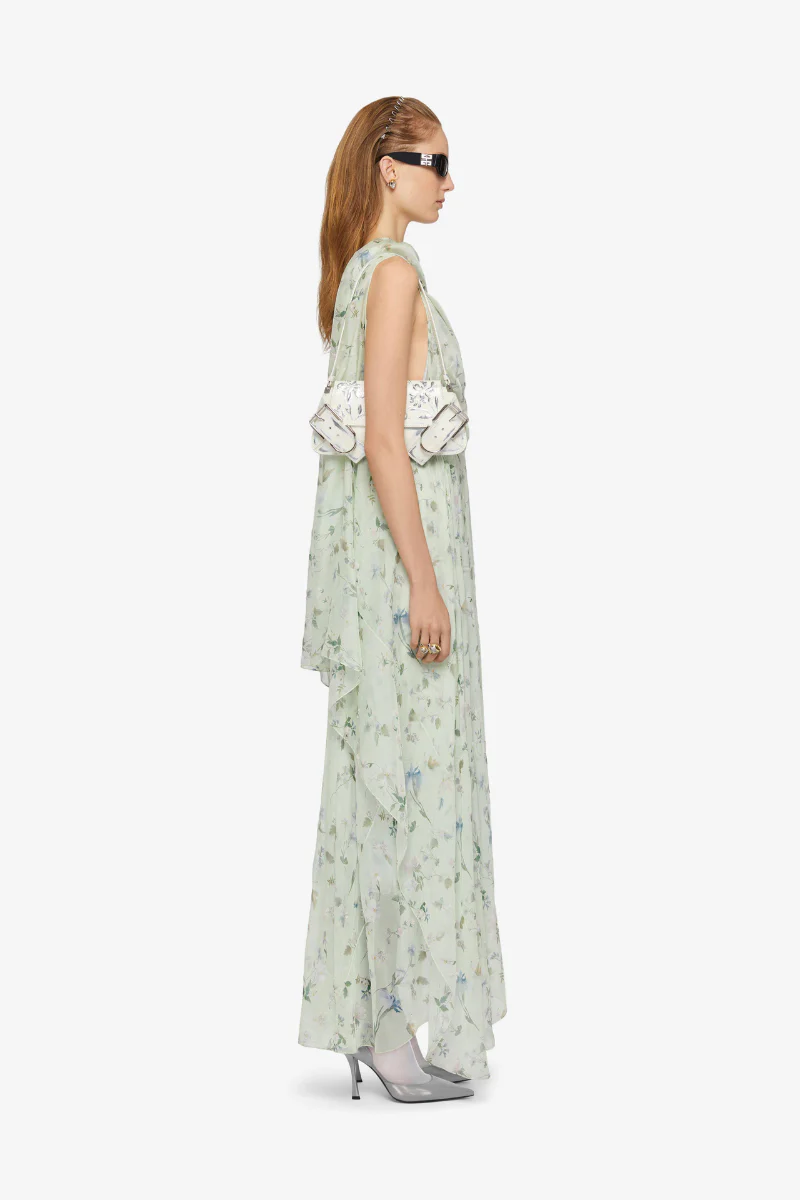 Givenchy Lavaliere Drape Dress-Ice Blue - Image 3