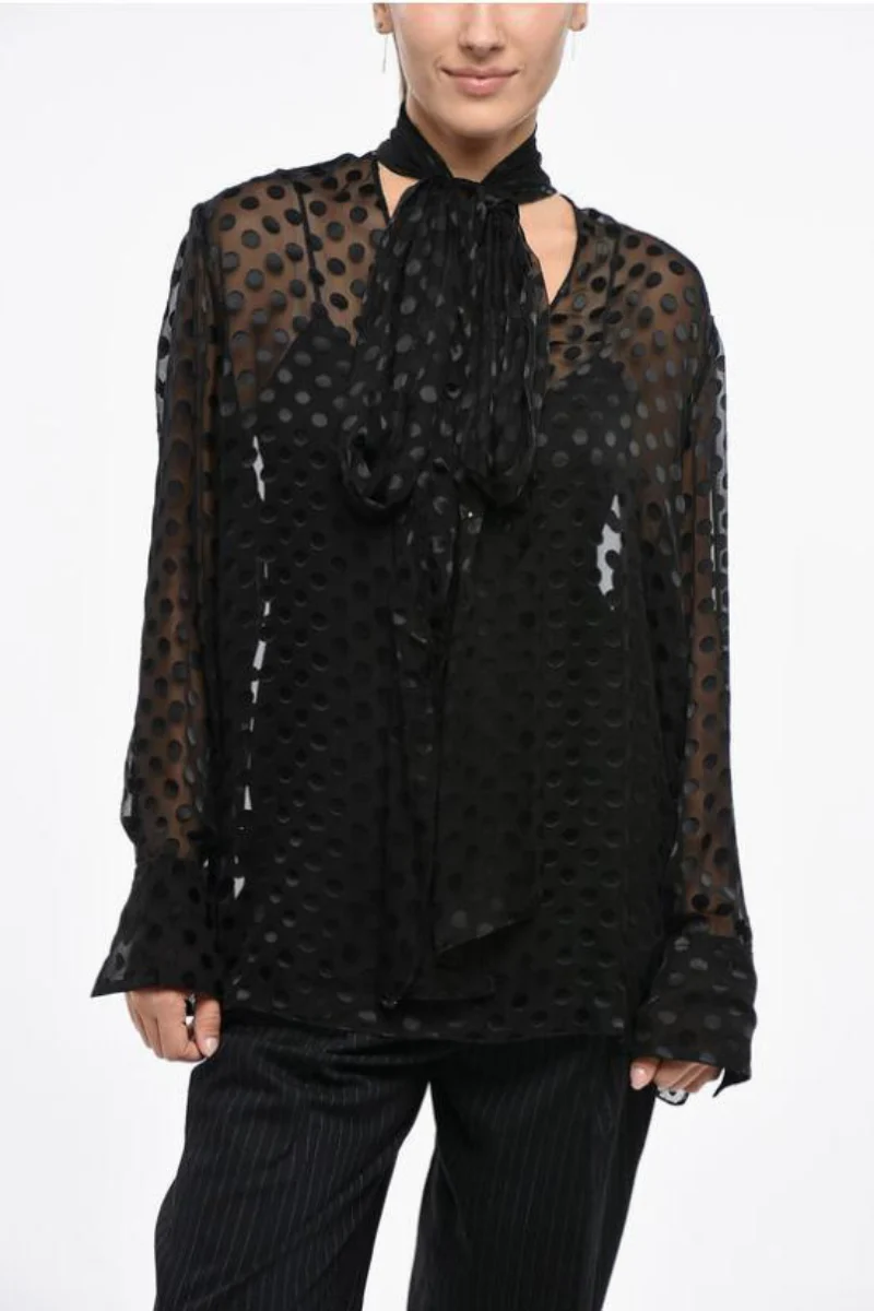 Givenchy Lavaliere Shirt-Black - Image 2