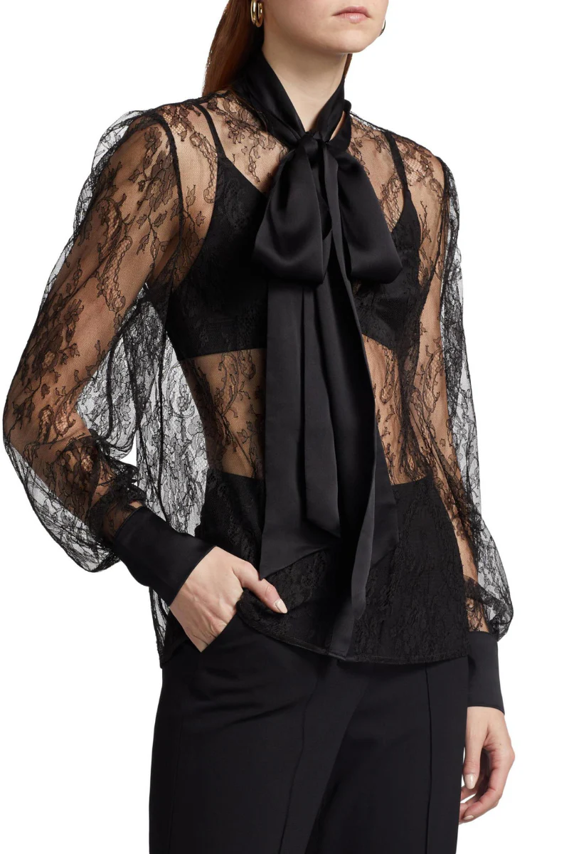 Givenchy Lavalliere Blouse_Black - Image 2