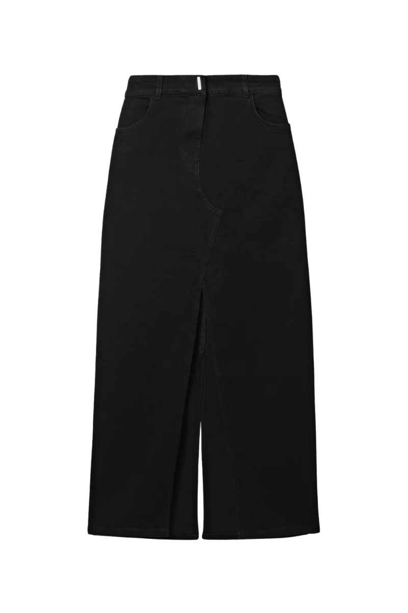 Givenchy Long Skirt With Front Split-Black