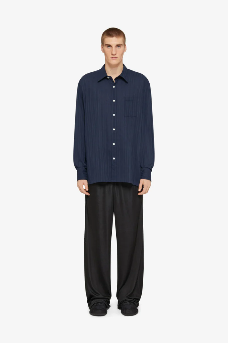 Givenchy Long Sleeve Shirt With Pocket_Navy - Image 2