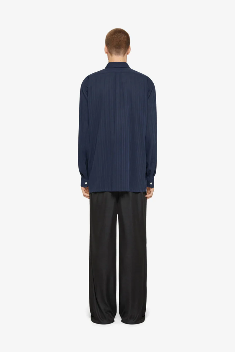 Givenchy Long Sleeve Shirt With Pocket_Navy - Image 3