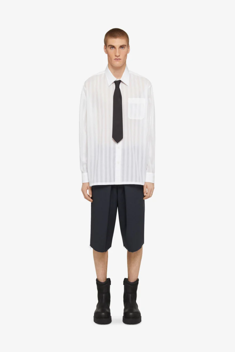 Givenchy Long Sleeve Shirt With Pocket_White - Image 2