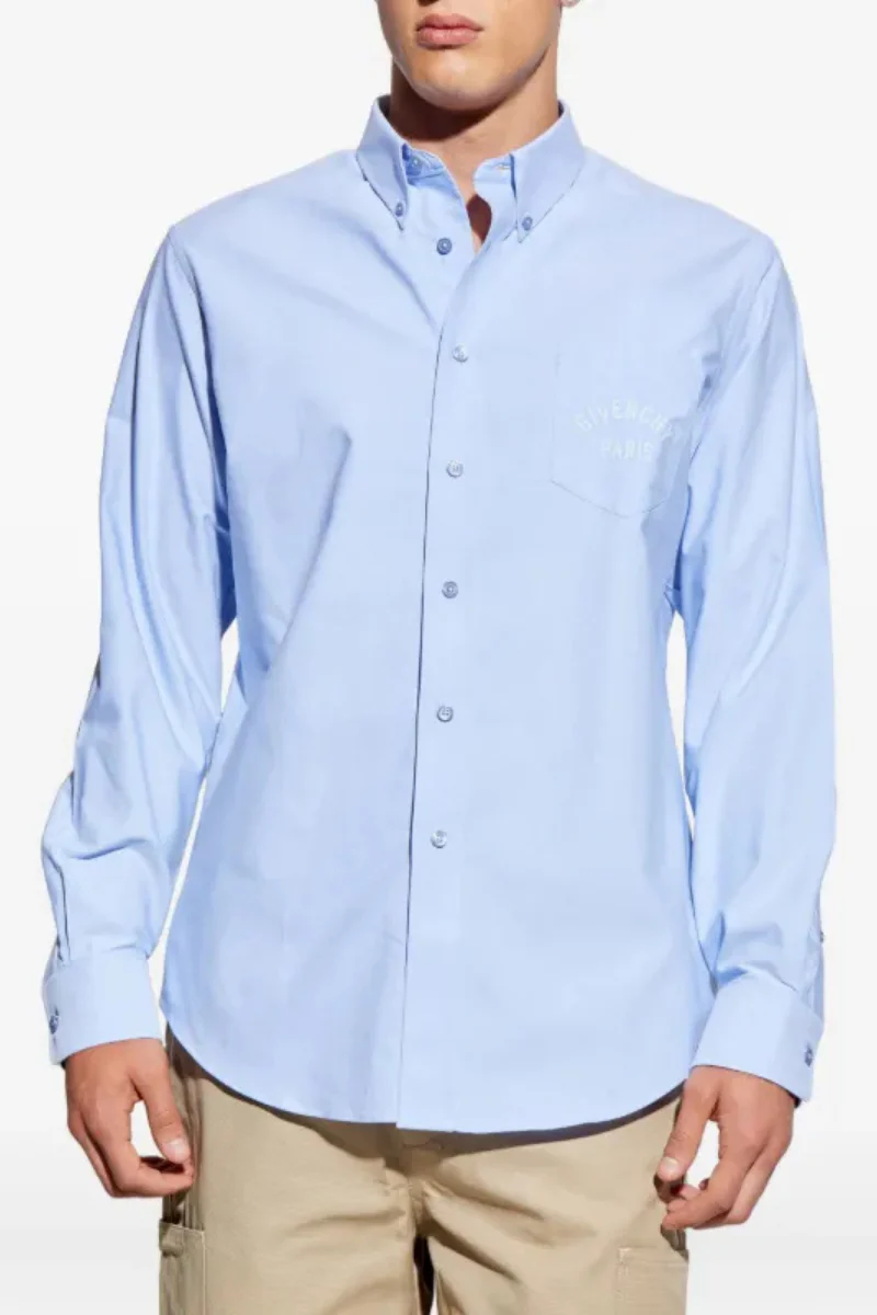 Givenchy Long Sleeves Shirt-Light Blue - Image 2