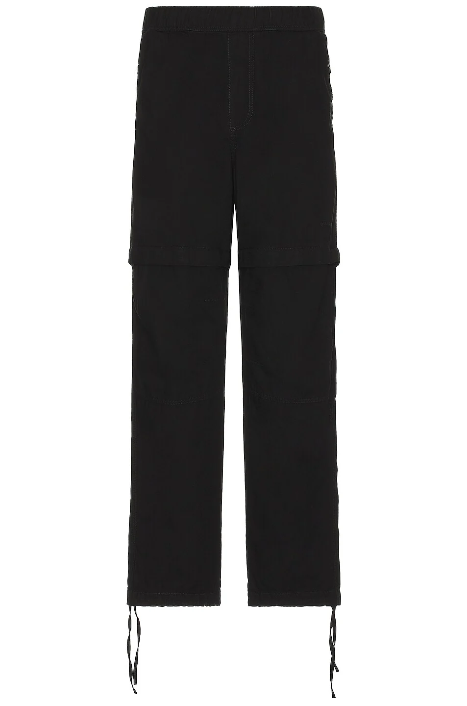 GIVENCHY MEN'S BLACK ZIP-OFF DENIM TROUSERS