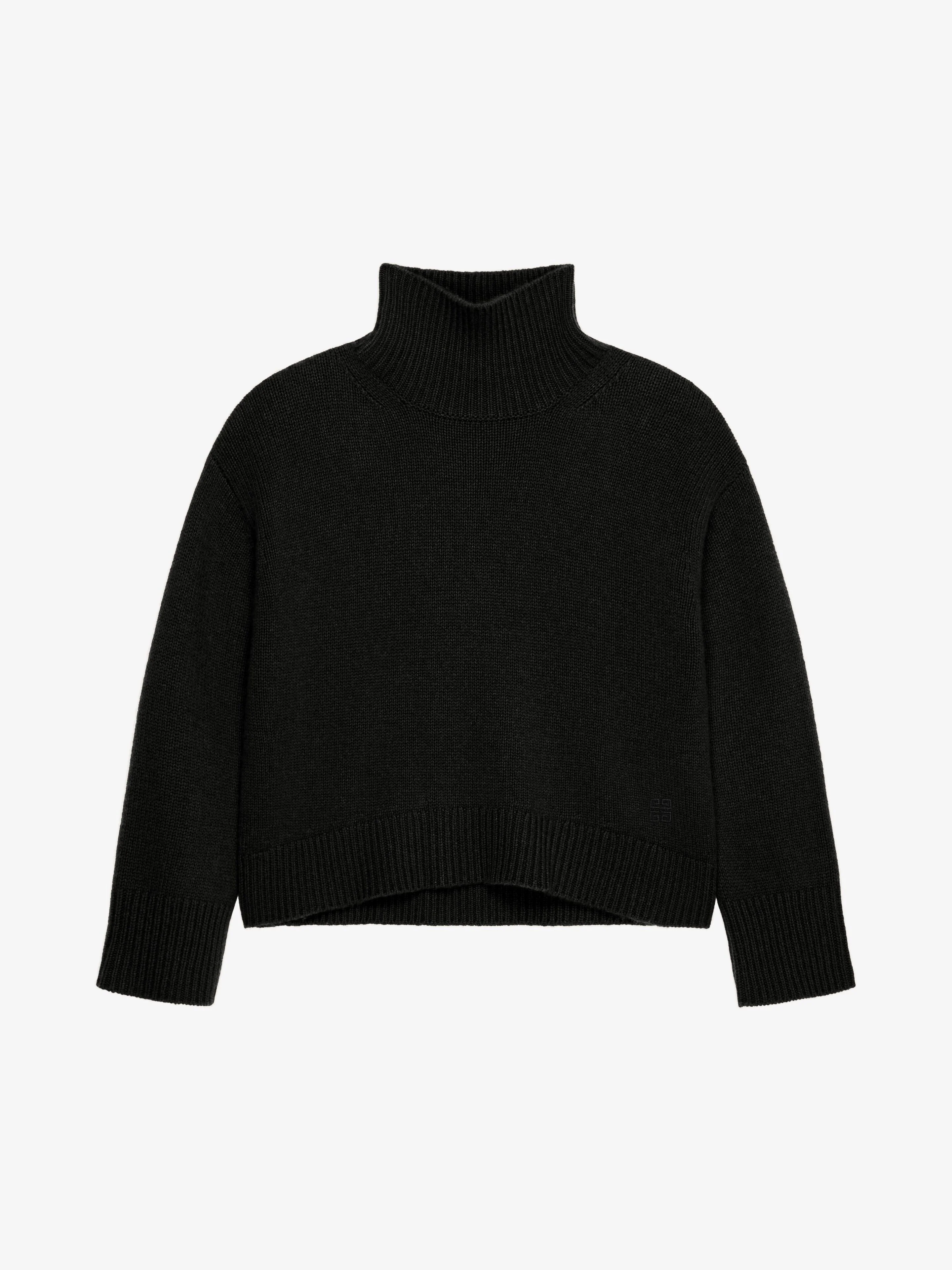 GIVENCHY MEN'S BLACK OVERSIZED TURTLENECK SWEATER