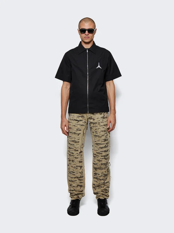 GIVENCHY MEN'S BROWN DISTRESSED DENIM TROUSERS - Image 2