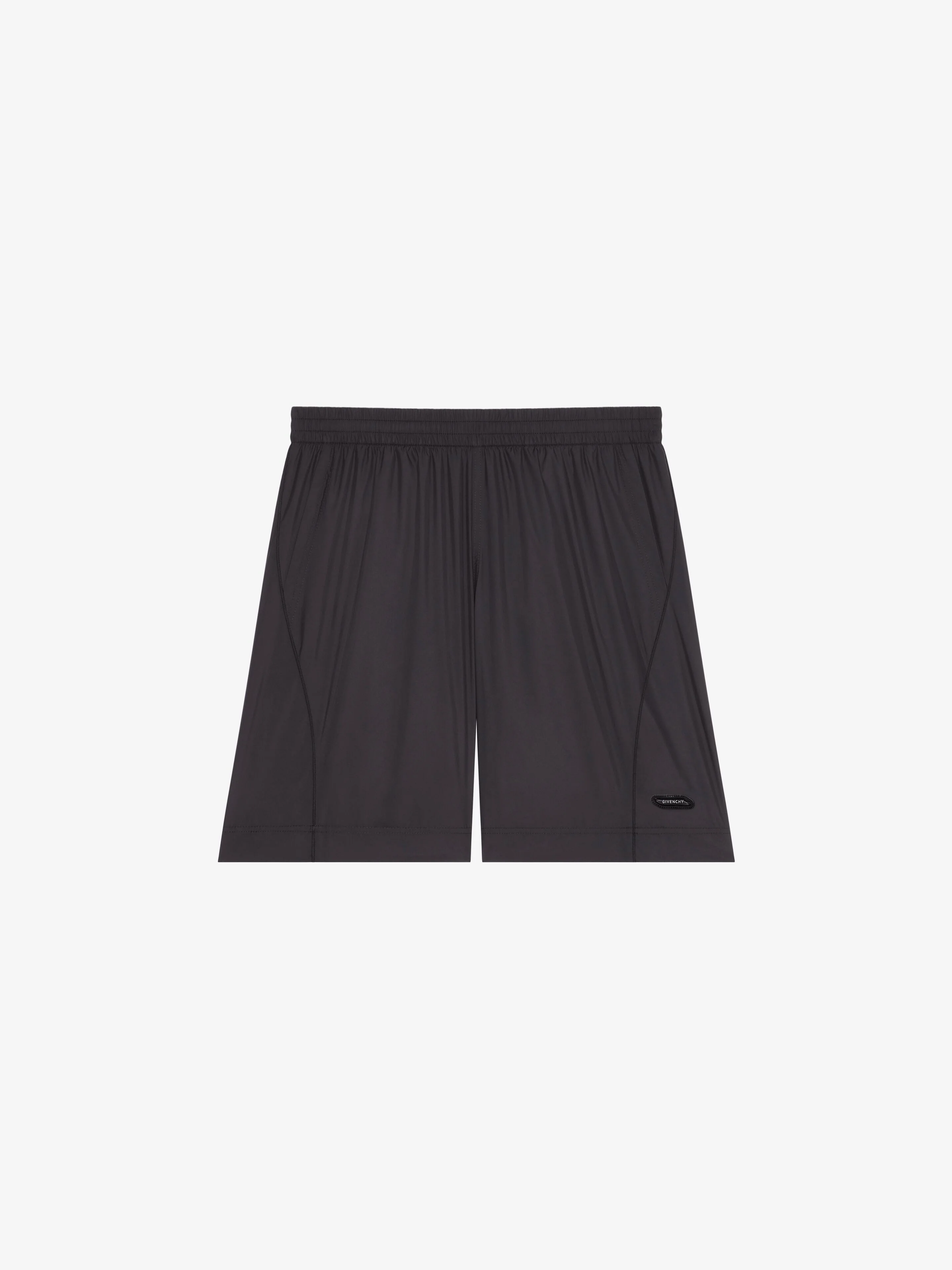 GIVENCHY MEN'S BLACK TAILORED NYLON SHORTS