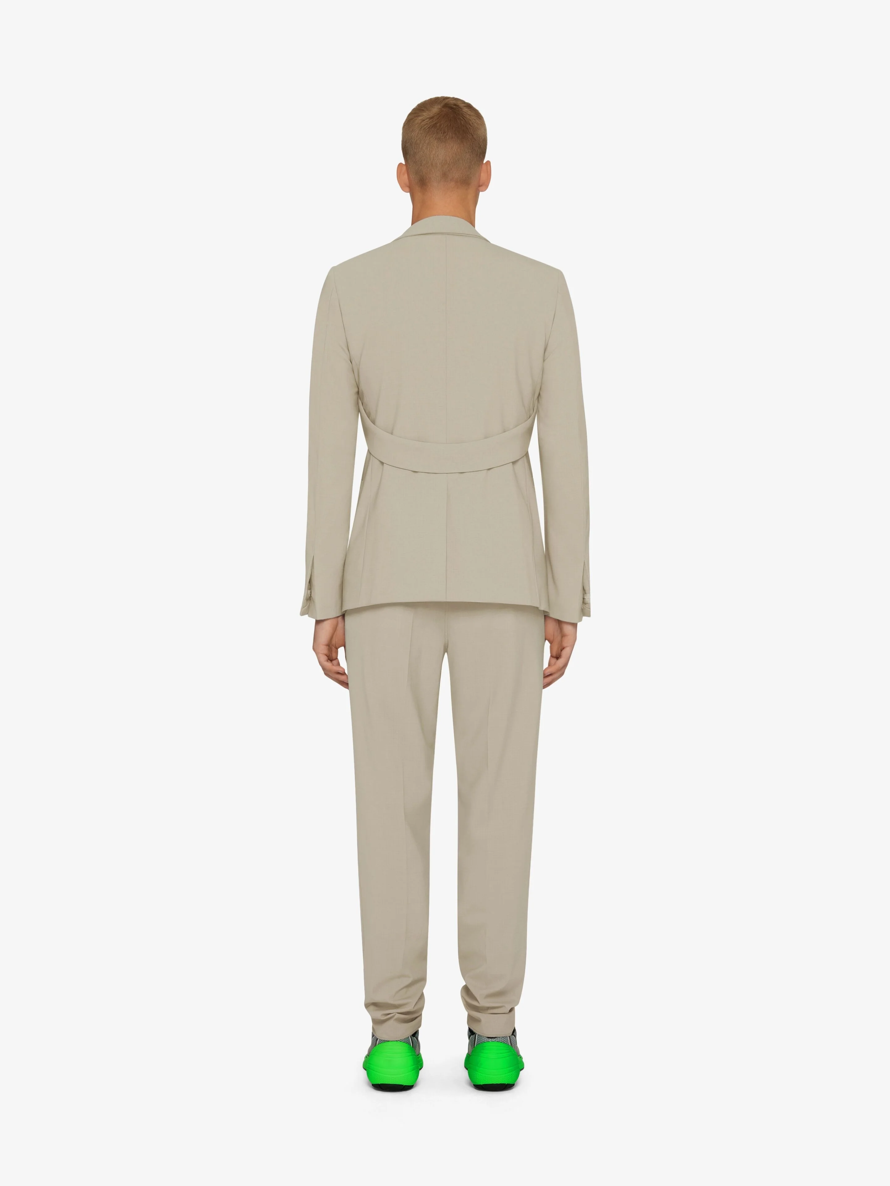 GIVENCHY MEN'S STONE GREY SLIM FIT JACKET - Image 4