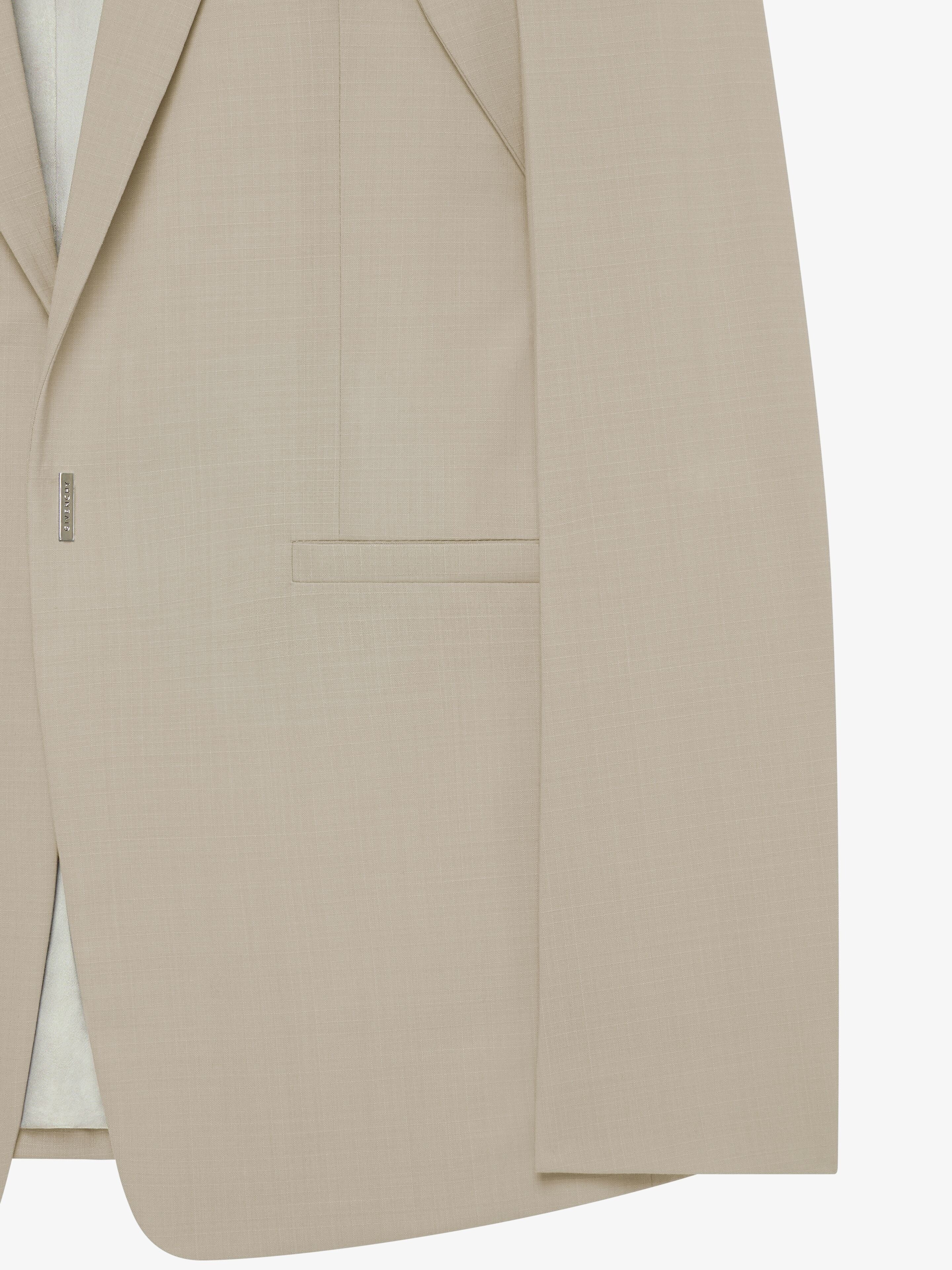GIVENCHY MEN'S STONE GREY SLIM FIT JACKET - Image 5
