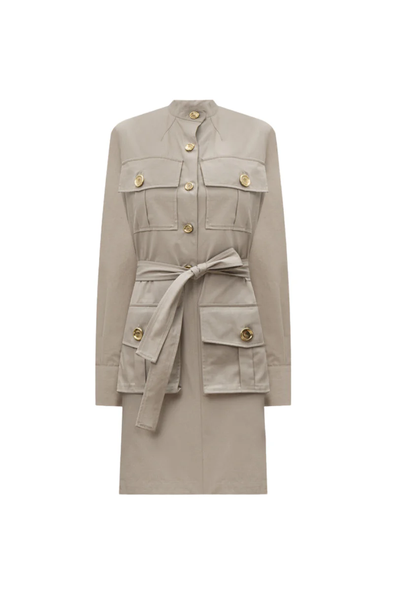 Givenchy Military Dress-Taupe