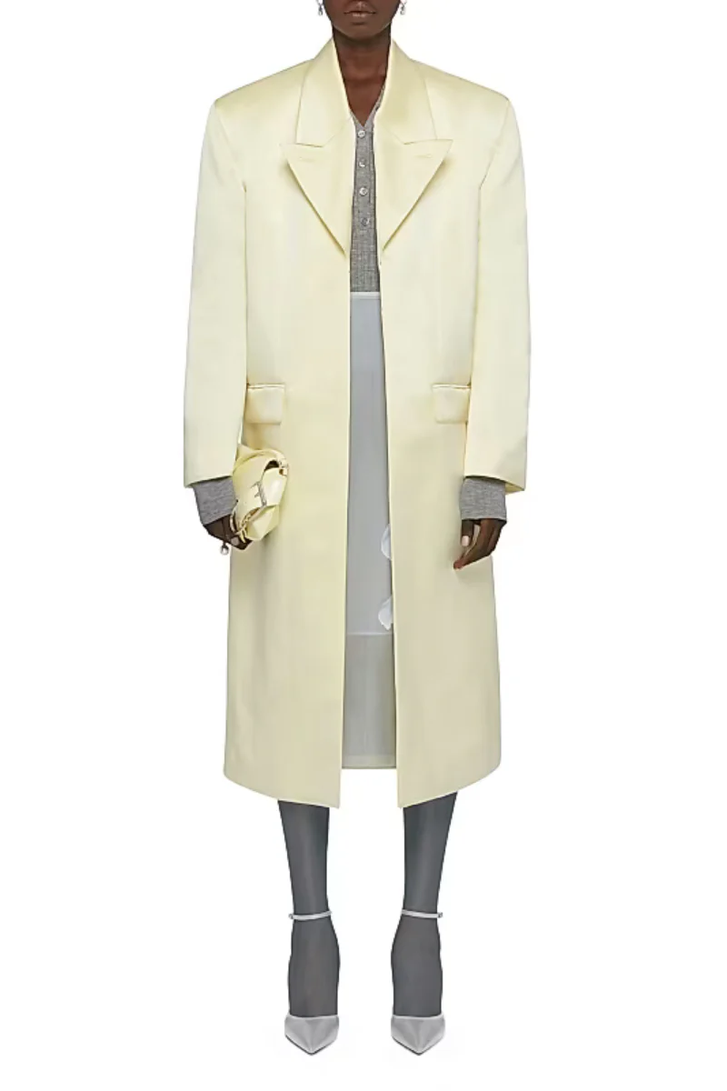 Givenchy Notched Lapel Coat_Butter - Image 2