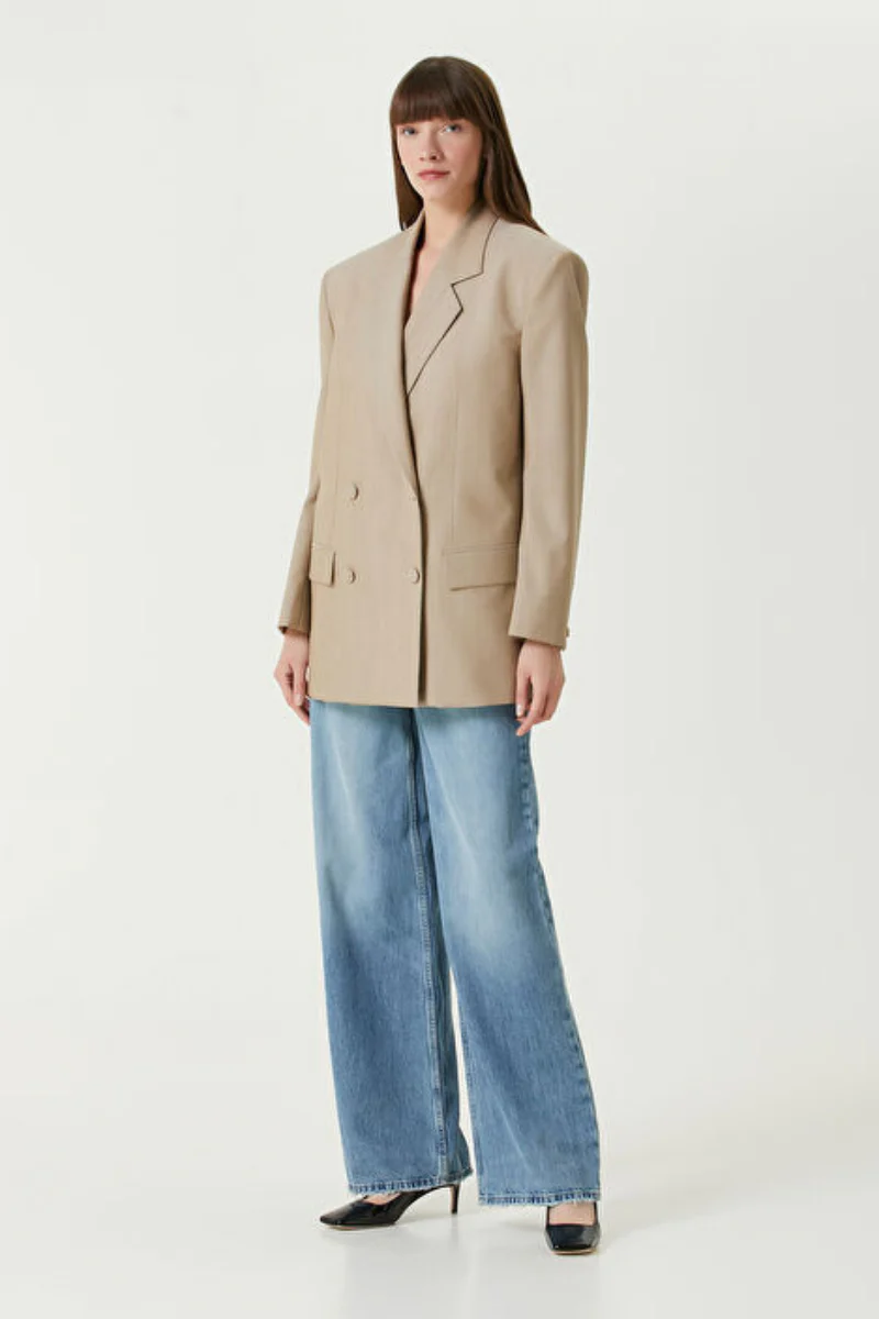 Givenchy Notched Lapel Jacket_Beige - Image 2