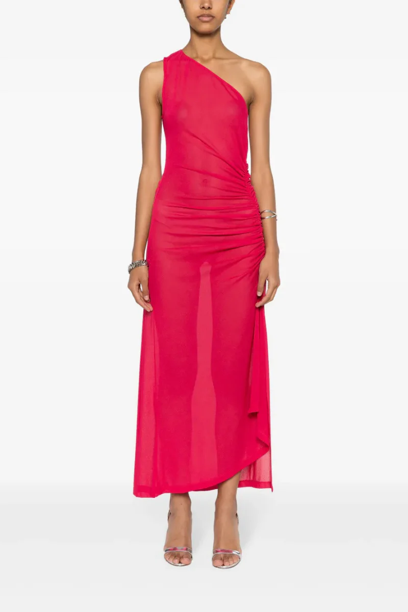 Givenchy One Shoulder Dress_Raspberry - Image 2
