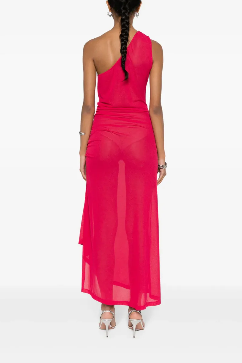 Givenchy One Shoulder Dress_Raspberry - Image 3