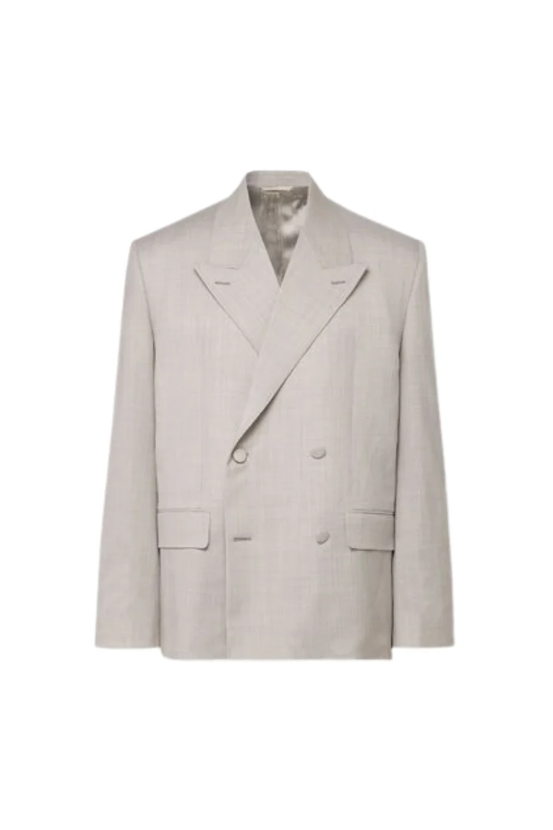 Givenchy Peak Lapel Double Breasted Jacket_Chalk White