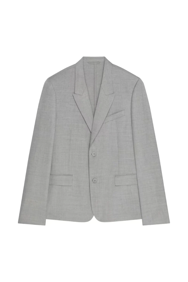 Givenchy Regular Fit Peak Lapel Jacket_Grey/White