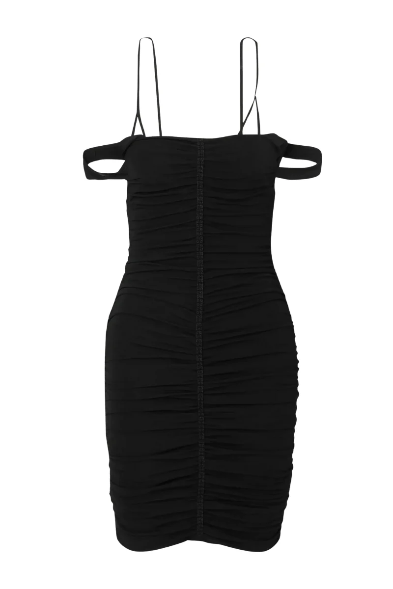 Givenchy Ruched Dress W/ Tank Top-Black