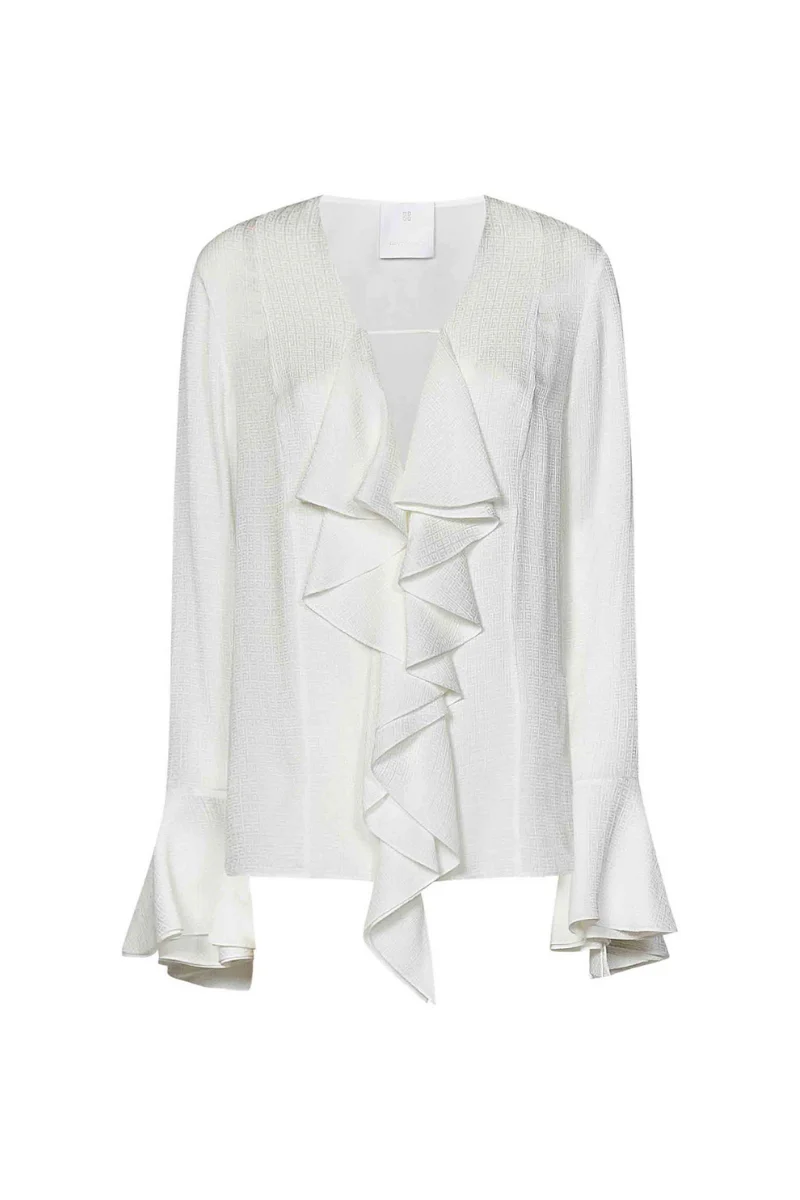 Givenchy Ruffles Blouse_White