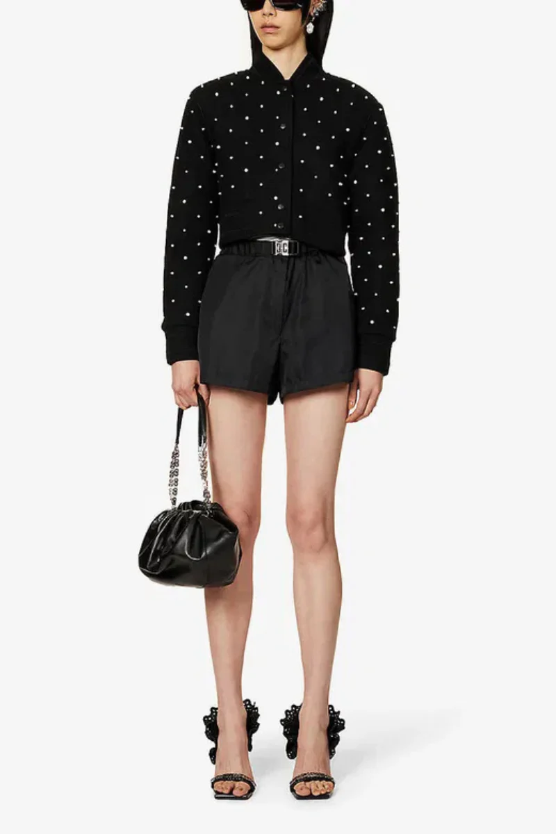 Givenchy Satin Embroidered Bomber_Silvery - Image 2