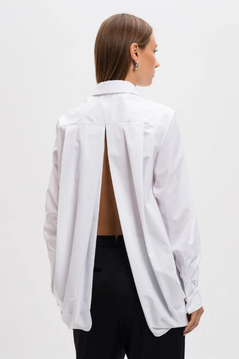 Givenchy Shirt Split Back Oversized-White - Image 3