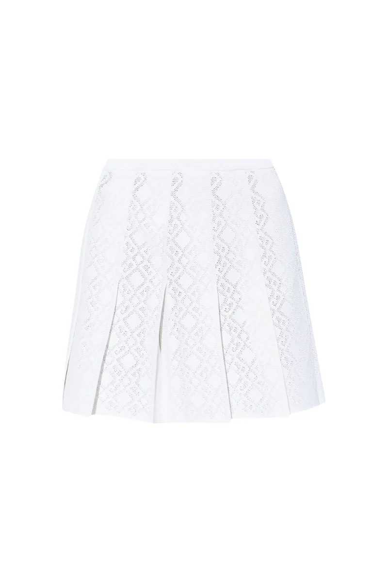 Givenchy Short Pleated Skirt-White