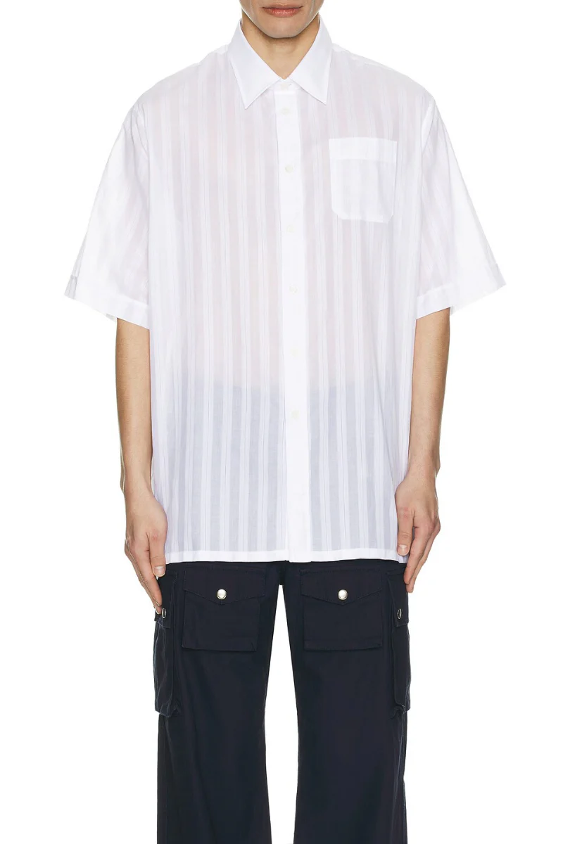 Givenchy Short Sleeve Shirt With Pocket_White - Image 3