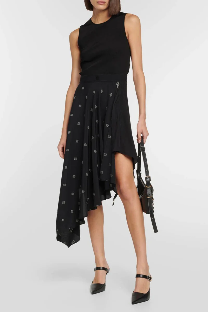 Givenchy Sleeveless Dress W/ Flare Skirt_Black - Image 2