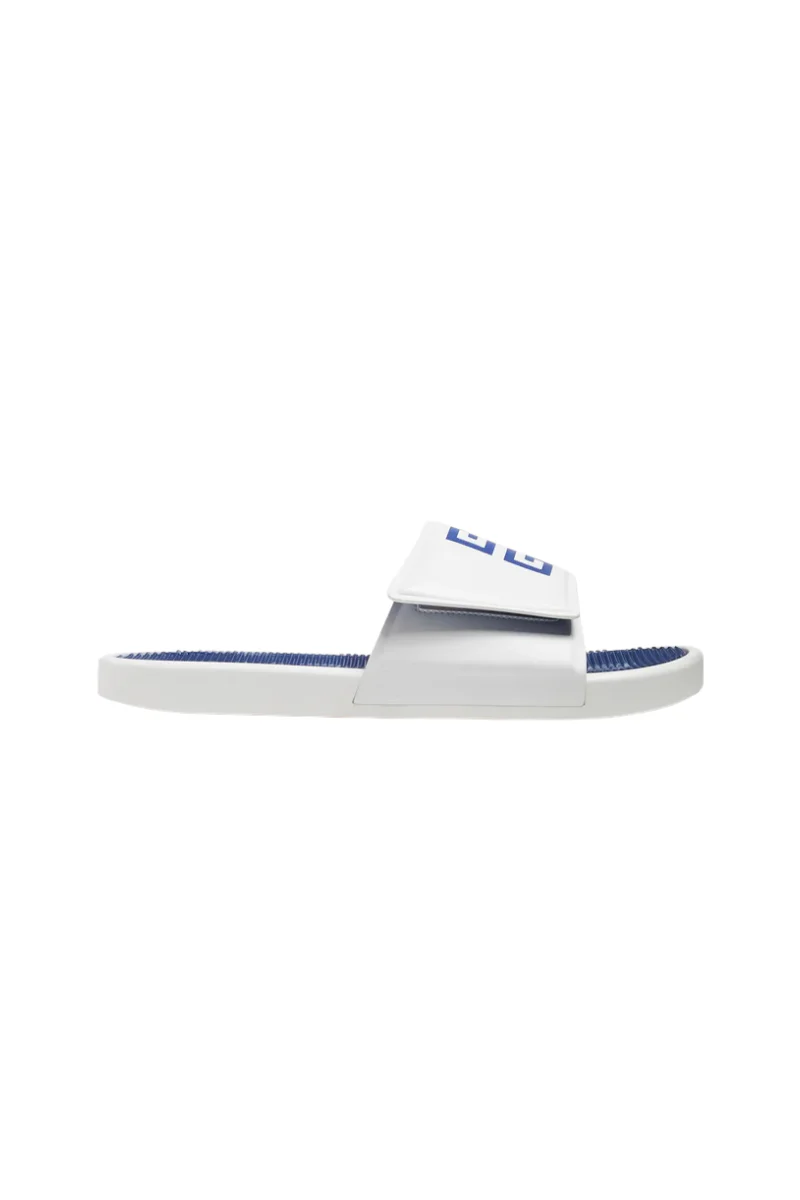 Givenchy Slide Scratch Flat Sandals_White/Blue