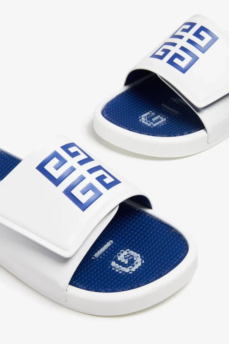 Givenchy Slide Scratch Flat Sandals_White/Blue - Image 3