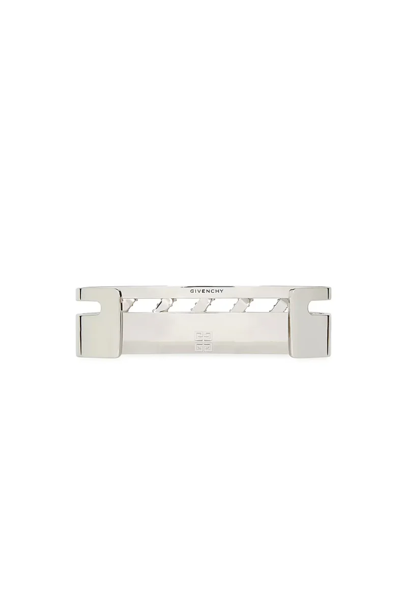 Givenchy Stitch Crystal Silvery Hand Cuff-Silvery - Image 2