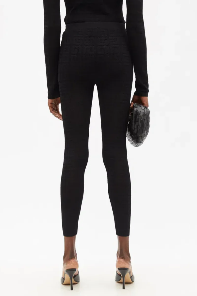 Givenchy Stretch Lace Monogram Legging_Black - Image 3