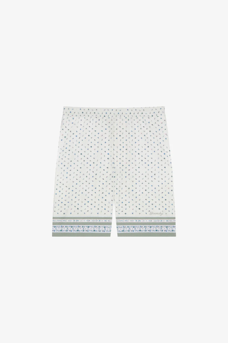 Givenchy Tailored Jogger Shorts-Cream/Green