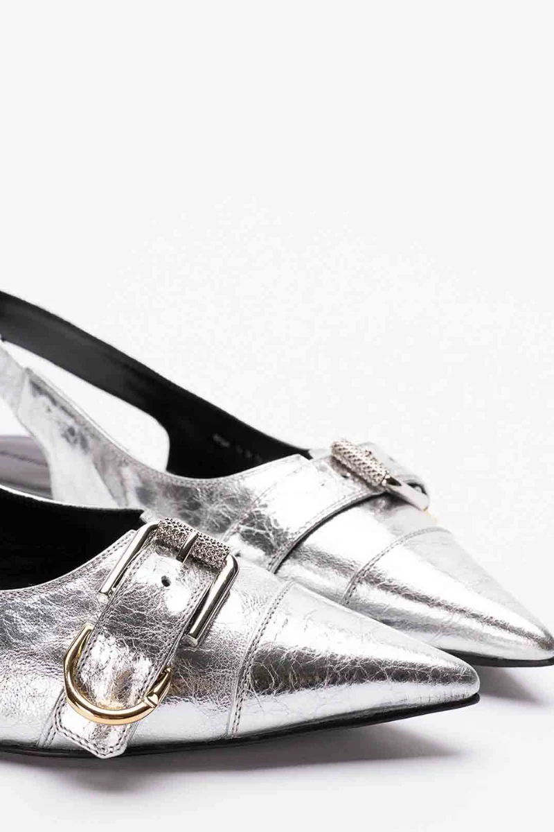 Givenchy Voyou Slingback Flat_Silvery - Image 2