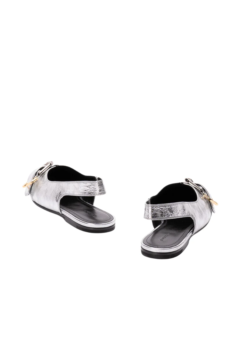 Givenchy Voyou Slingback Flat_Silvery - Image 3
