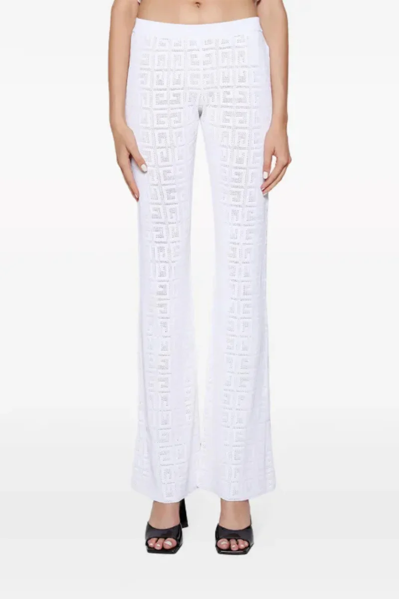 Givenchy Wide Elasticated 4G Pants_White - Image 2