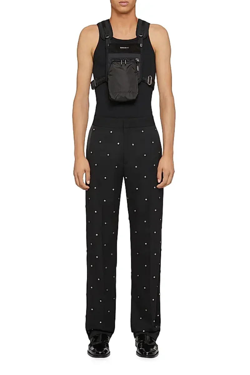 Givenchy Wide Leg With Side Bands-Black - Image 2