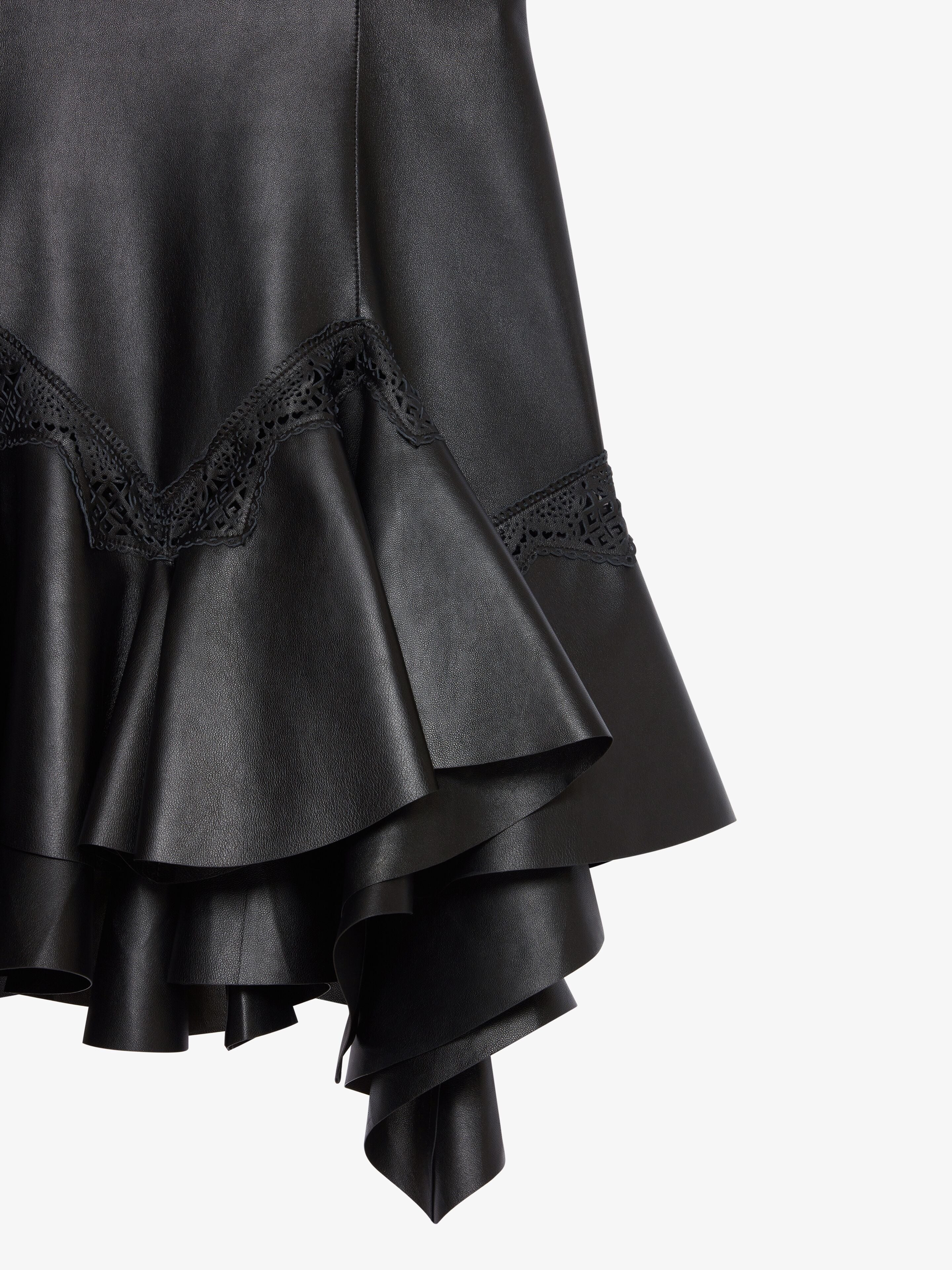 GIVENCHY WOMEN'S BLACK LACE MINI DRESS WITH RUFFLES - Image 5