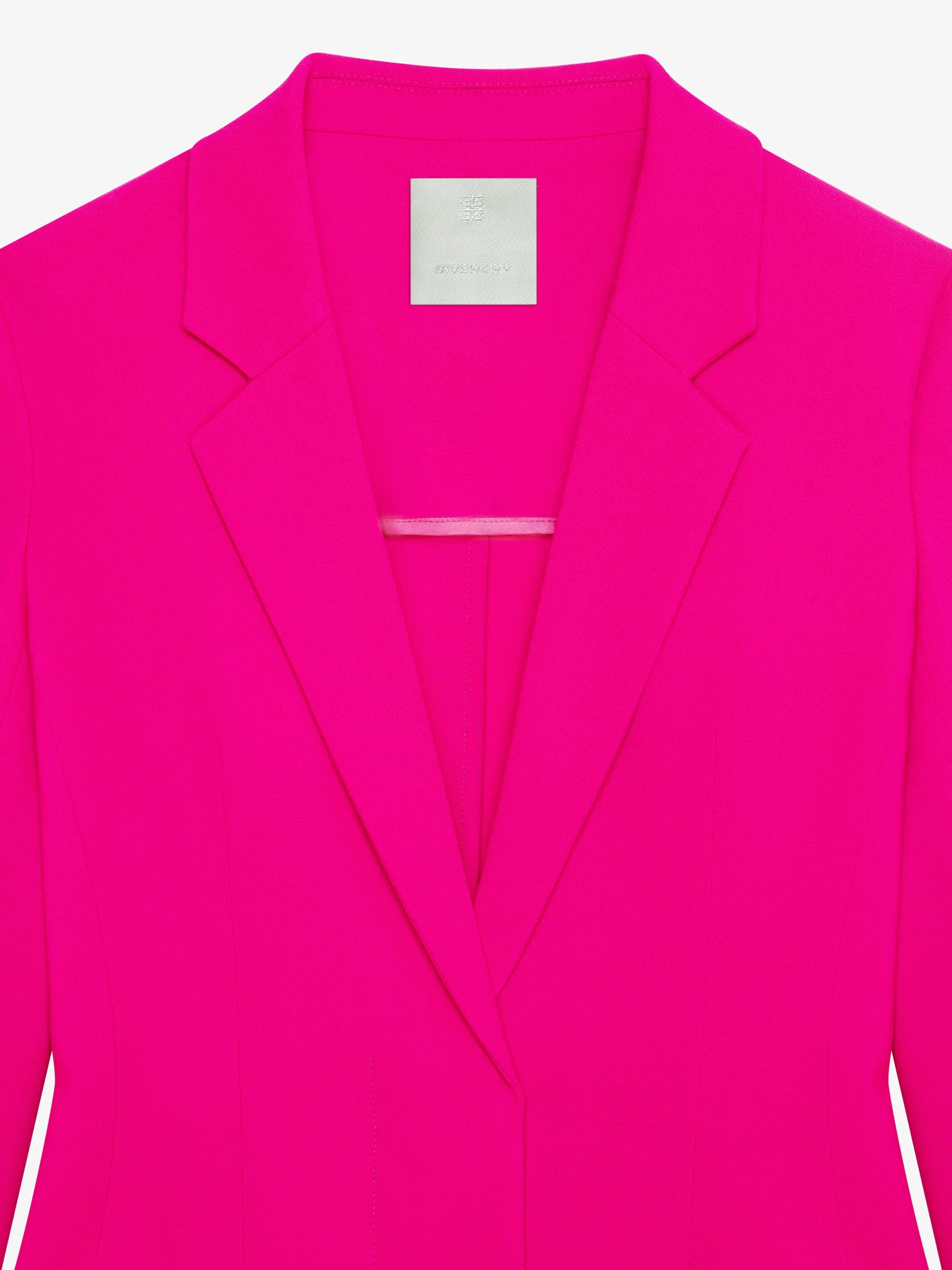 GIVENCHY WOMEN'S FUCHSIA BELL-SLEEVE TAILORED JACKET - Image 5