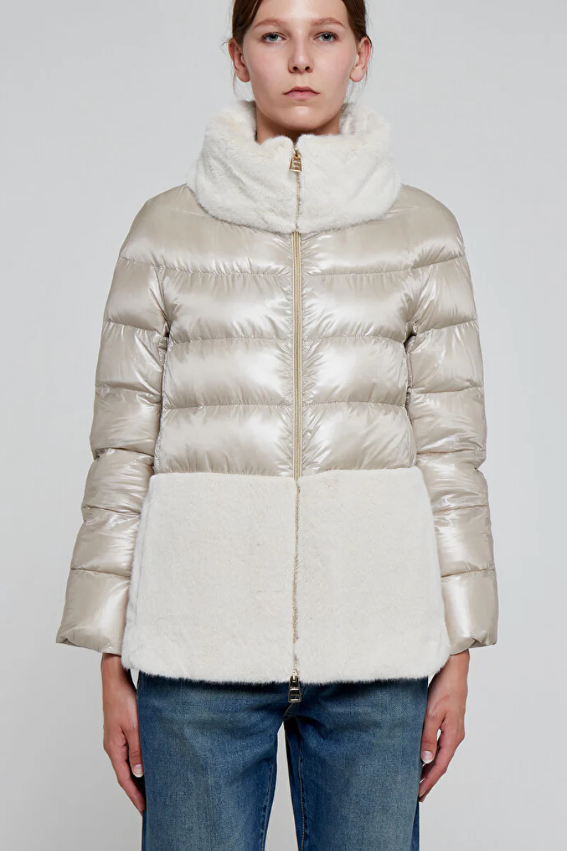 Herno Down Jacket with Faux Fur Inserts - Image 2