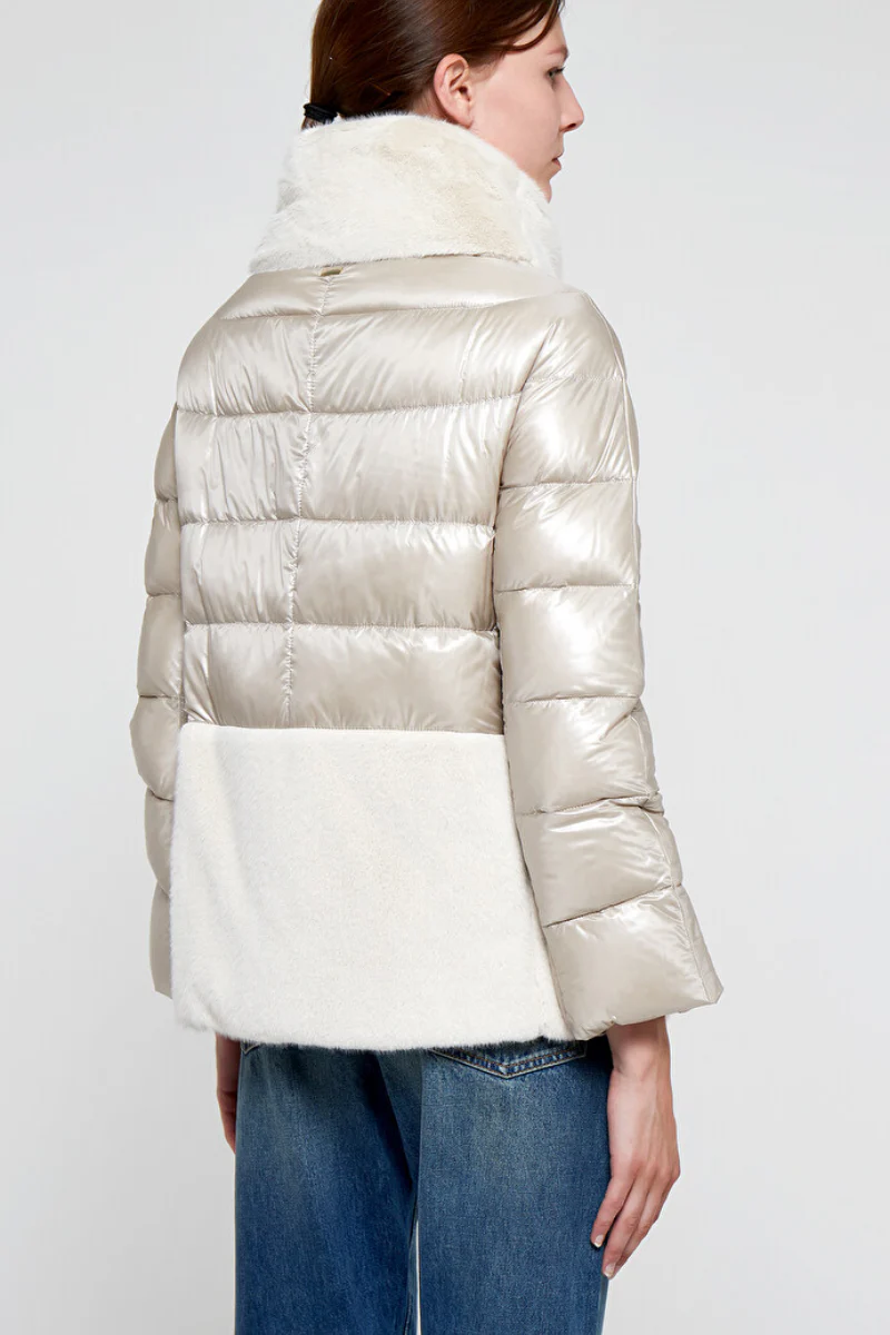 Herno Down Jacket with Faux Fur Inserts - Image 3