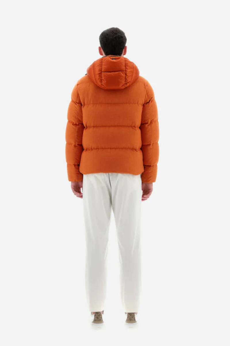 Herno Men's Cashmere, Silk and Nylon Ultralight Bomber Jacket - Orange - Image 3