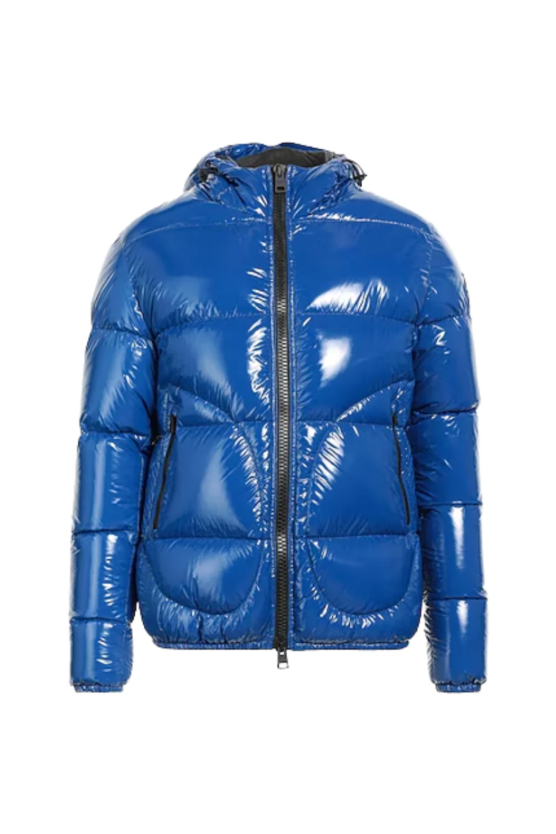 Herno Men's Padded Hooded Down Jacket - Bright Blue