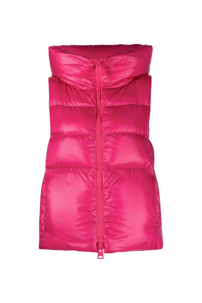 Herno Sleeveless Button - Front Gilet In Fuchsia