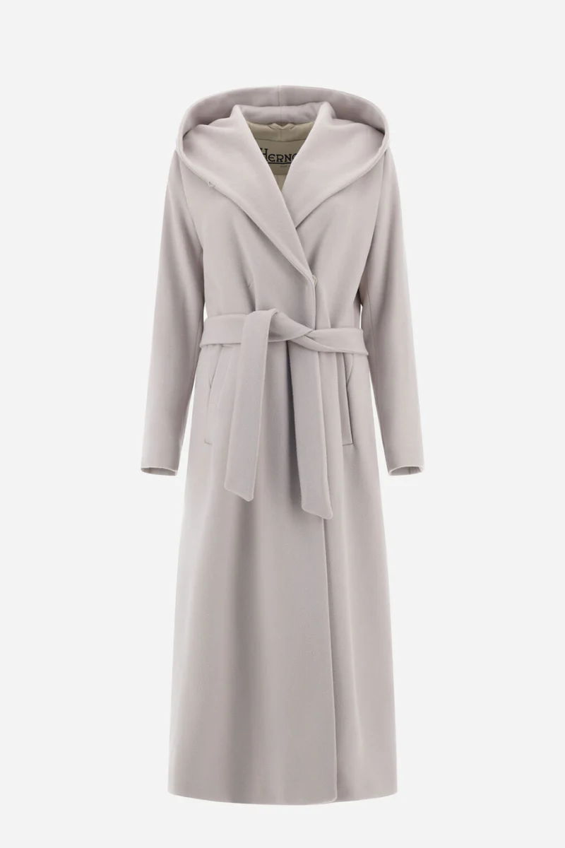Herno Woman's Light Beige Luxury Wool Coat